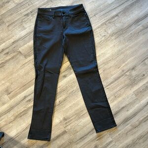 Dark Gray Ann Taylor Leather Stripe Jeans NWOT